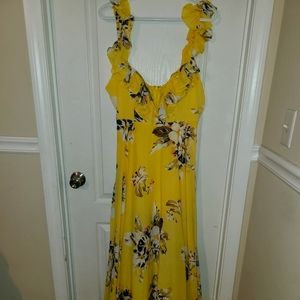 Yellow long dress